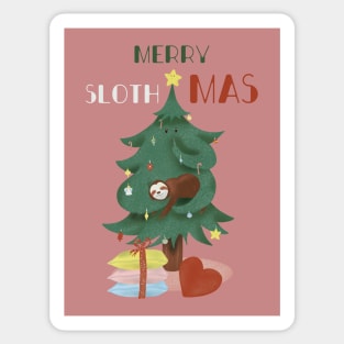 Merry slothmas Sticker